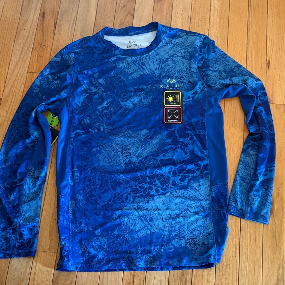 Realtree Blue Camo Tech Long-Sleeve Shirt